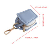 Maxbell Rings Holder Keychain Stylish Zipper Portable for Mother Gift Sports Earrings Blue