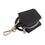 Maxbell Rings Holder Keychain Stylish Zipper Portable for Mother Gift Sports Earrings Black