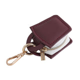 Maxbell Rings Holder Keychain Stylish Zipper Portable for Mother Gift Sports Earrings Red