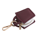 Maxbell Rings Holder Keychain Stylish Zipper Portable for Mother Gift Sports Earrings Red