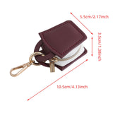 Maxbell Rings Holder Keychain Stylish Zipper Portable for Mother Gift Sports Earrings Red