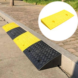 Maxbell Roadside Slope Pad Household Threshold Ramp Pad for Auto Wheelchair Sidewalk Yellow