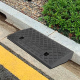Maxbell Driveway Curb Ramp Wear Resistant Roadside Slope Pad for Auto Motorcycle Rvs Black