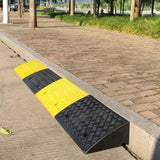 Maxbell Driveway Curb Ramp Wear Resistant Roadside Slope Pad for Auto Motorcycle Rvs Yellow