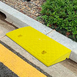 Maxbell Driveway Curb Ramp Wear Resistant Roadside Slope Pad for Auto Motorcycle Rvs Yellow