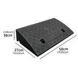 Maxbell Curb Ramp AntiSlip Easy to Use Climbing Triangle Pad for ATV Mowers Driveway Black 50x27x10cm