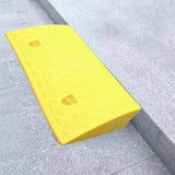 Maxbell Curb Ramp AntiSlip Easy to Use Climbing Triangle Pad for ATV Mowers Driveway Yellow 50x27x10cm