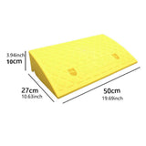 Maxbell Curb Ramp AntiSlip Easy to Use Climbing Triangle Pad for ATV Mowers Driveway Yellow 50x27x10cm
