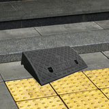 Maxbell Curb Ramp AntiSlip Easy to Use Climbing Triangle Pad for ATV Mowers Driveway Black 50x27x11cm
