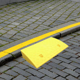 Maxbell Curb Ramp AntiSlip Easy to Use Climbing Triangle Pad for ATV Mowers Driveway Yellow 50x27x11cm