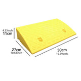 Maxbell Curb Ramp AntiSlip Easy to Use Climbing Triangle Pad for ATV Mowers Driveway Yellow 50x27x11cm