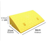 Maxbell Curb Ramp AntiSlip Easy to Use Climbing Triangle Pad for ATV Mowers Driveway Yellow 50x27x12cm