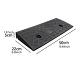 Maxbell Curb Ramp AntiSlip Easy to Use Roadside Slope Pad for Trailers Driveway Cars Black 50cmx22cmx5cm