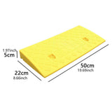 Maxbell Curb Ramp AntiSlip Easy to Use Roadside Slope Pad for Trailers Driveway Cars Yellow 50cmx22cmx5cm