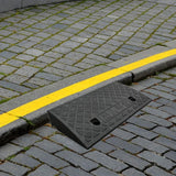 Maxbell Curb Ramp AntiSlip Easy to Use Roadside Slope Pad for Trailers Driveway Cars Black 50cmx27cmx9cm