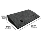 Maxbell Curb Ramp AntiSlip Easy to Use Roadside Slope Pad for Trailers Driveway Cars Black 50cmx27cmx9cm