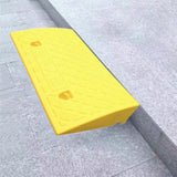 Maxbell Curb Ramp AntiSlip Easy to Use Roadside Slope Pad for Trailers Driveway Cars Yellow 50cmx27cmx9cm