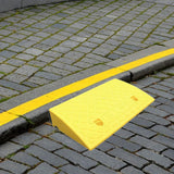 Maxbell Curb Ramp AntiSlip Easy to Use Roadside Slope Pad for Trailers Driveway Cars Yellow 50cmx27cmx9cm