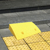 Maxbell Curb Ramp AntiSlip Easy to Use Roadside Slope Pad for Trailers Driveway Cars Yellow 50cmx27cmx9cm