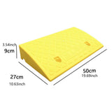 Maxbell Curb Ramp AntiSlip Easy to Use Roadside Slope Pad for Trailers Driveway Cars Yellow 50cmx27cmx9cm