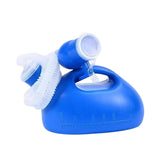 Maxbell Male Urine Bottle Convenient Portable Pee Bottle for Elderly Patient Outdoor with 1.6m Hose Blue