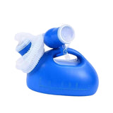 Maxbell Male Urine Bottle Convenient Portable Pee Bottle for Elderly Patient Outdoor with 1.6m Hose Blue