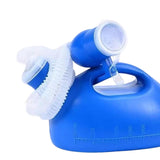 Maxbell Male Urine Bottle Convenient Portable Pee Bottle for Elderly Patient Outdoor with 1.6m Hose Blue