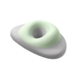 Maxbell Face Down Pillow Ergonomic Salon Massage Pillow for Desk Beauty Salon Gray Green