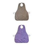 Maxbell Adults Bib Portable Premium for Women Men Easy to Use Elderly Adults Eat Bib Brown