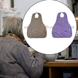 Maxbell Adults Bib Portable Premium for Women Men Easy to Use Elderly Adults Eat Bib Brown