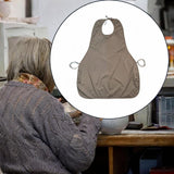 Maxbell Adults Bib Portable Premium for Women Men Easy to Use Elderly Adults Eat Bib Brown
