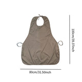 Maxbell Adults Bib Portable Premium for Women Men Easy to Use Elderly Adults Eat Bib Brown