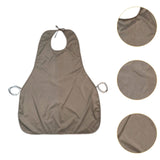 Maxbell Adults Bib Portable Premium for Women Men Easy to Use Elderly Adults Eat Bib Brown