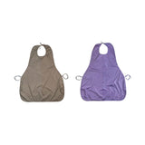 Maxbell Adults Bib Portable Premium for Women Men Easy to Use Elderly Adults Eat Bib Brown