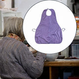 Maxbell Adults Bib Portable Premium for Women Men Easy to Use Elderly Adults Eat Bib Purple