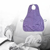Maxbell Adults Bib Portable Premium for Women Men Easy to Use Elderly Adults Eat Bib Purple