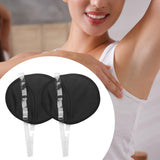 Maxbell 2x Underarm Pad Non Visible Comfortable with Shoulder Strap Armpit Sweat Pad Black
