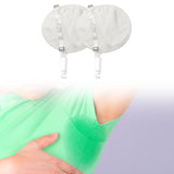 Maxbell 2x Underarm Pad Non Visible Comfortable with Shoulder Strap Armpit Sweat Pad White
