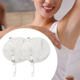 Maxbell 2x Underarm Pad Non Visible Comfortable with Shoulder Strap Armpit Sweat Pad White