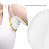 Maxbell 2x Underarm Pad Non Visible Comfortable with Shoulder Strap Armpit Sweat Pad White