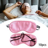 Maxbell 10x Sleeping Masks Eye Shade Covers for Flight Napping Adults Light Blocking Pink