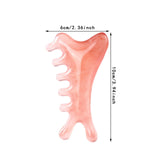 Maxbell Resin Massage Comb Portable Practical Relaxation Gua Sha Scraping Scalp Comb Pink