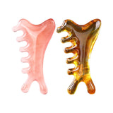 Maxbell Resin Massage Comb Portable Practical Relaxation Gua Sha Scraping Scalp Comb Pink
