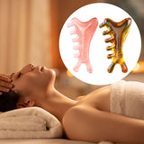 Maxbell Resin Massage Comb Portable Practical Relaxation Gua Sha Scraping Scalp Comb Pink