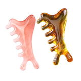 Maxbell Resin Massage Comb Portable Practical Relaxation Gua Sha Scraping Scalp Comb Pink