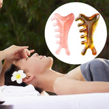 Maxbell Resin Massage Comb Portable Practical Relaxation Gua Sha Scraping Scalp Comb Pink