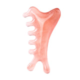 Maxbell Resin Massage Comb Portable Practical Relaxation Gua Sha Scraping Scalp Comb Pink
