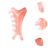Maxbell Resin Massage Comb Portable Practical Relaxation Gua Sha Scraping Scalp Comb Pink