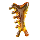 Maxbell Resin Massage Comb Portable Practical Relaxation Gua Sha Scraping Scalp Comb Brown