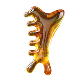 Maxbell Resin Massage Comb Portable Practical Relaxation Gua Sha Scraping Scalp Comb Brown